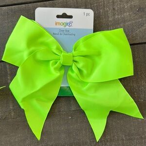 Vibrant Green Cheer Hair Bows (qty 10)